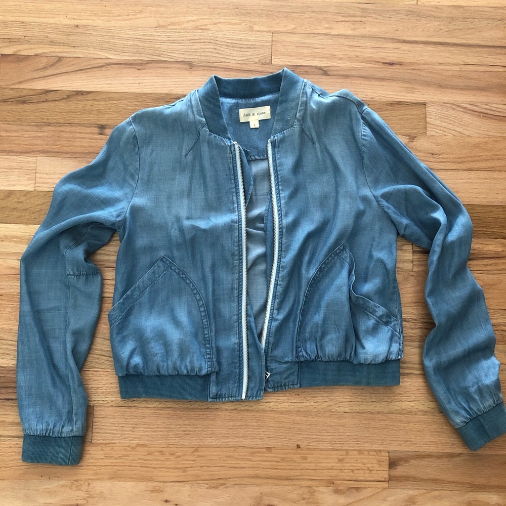 Anthropologie Chambray Bomber